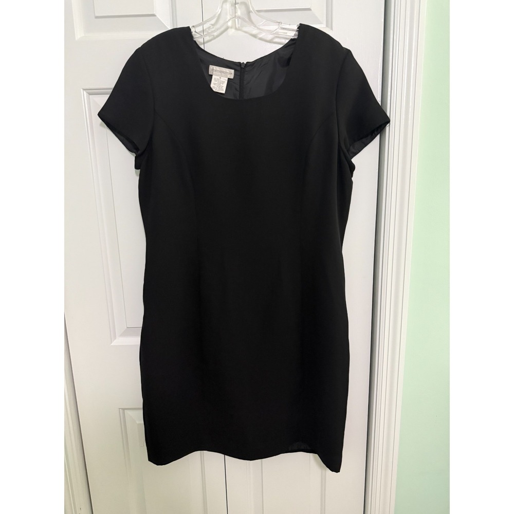 Worthington Polyester Dress, Lined Color Black Dressy‎ Plus Sz 16